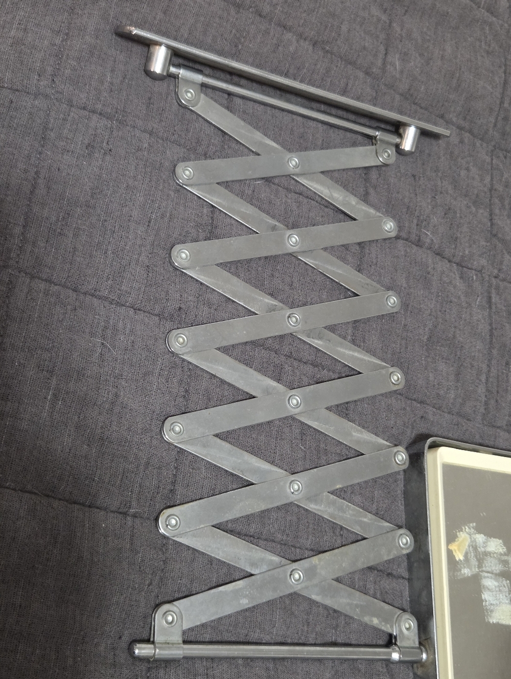 Vintage MCM Scissor Accordion Wall Mounted 2 Sided Magnifying Mirror - Picture 11 of 13